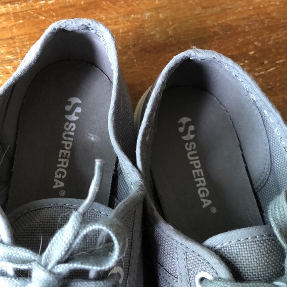 SUPERGA Women’s Grey Canvas Shoes, European size 8.5 USA, European 39, EUC - Picture 9 of 9